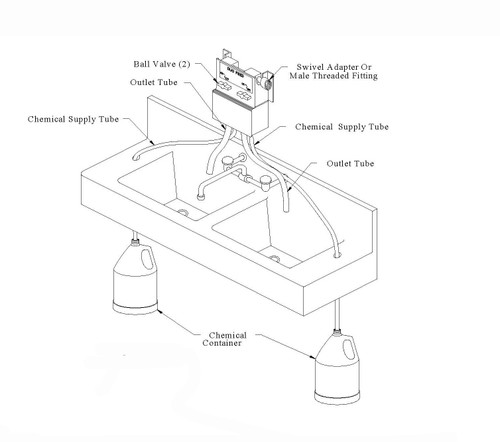 Dema 652GAP Dual Product Sink Dispener 4Gpm