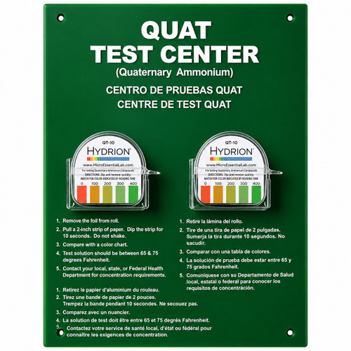 Quat Sanitizer Test Center - Includes 2 Testing Rolls