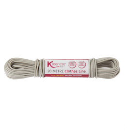 Grey 20 metre clothes line coiled, Kleeneze branded packaging