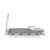 Grey metal pasta cutter attachment shown flat on white background