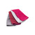Set of four microfibre cleaning cloths in pink, red and grey, folded