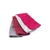 Set of four microfibre cleaning cloths in pink, red and grey, folded