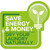 Banner promoting drying laundry naturally to save energy and money