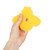 Yellow bee-shaped cleaning sponge held in hand