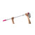 Adjustable white handle with pink connector shown held in hands