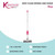Pink and grey sponge mop with extendable handle, shown upright on white background