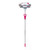 Close-up of pink mop handle grip on silver pole
