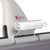 Kleeneze mop with scrub brush and pink handle shown upright against white background
