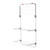White over-door drying rack with two shelves, foldable design