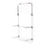White over-door drying rack with two shelves, foldable design
