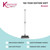 Set of grey cleaning tools on wall rack, including broom, dustpan and brush, and mop handle