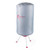 Kleeneze electric clothes dryer with silver cover and pink legs, upright view