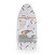 Ironing board underside with grey mesh and patterned edges