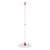 Cotton string mop with white and pink handle, shown upright on white background