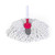 White and red string mop with long handle, Deep Clean range, shown on white background