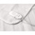 White electric blanket corner with control switch, close up