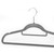 Grey velvet clothes hanger with chrome hook