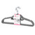 Pack of 8 grey velvet clothes hangers, space-saving design, shown on hanger.