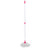 White mop with pink handle, shown upright for product listing