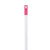 White broom handle with pink top shown vertically