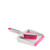 Pink and grey dustpan and brush set for sweeping, high-resolution product image.
