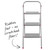 3-Step Folding Stepladder – Non-Slip Feet, Pink/Grey