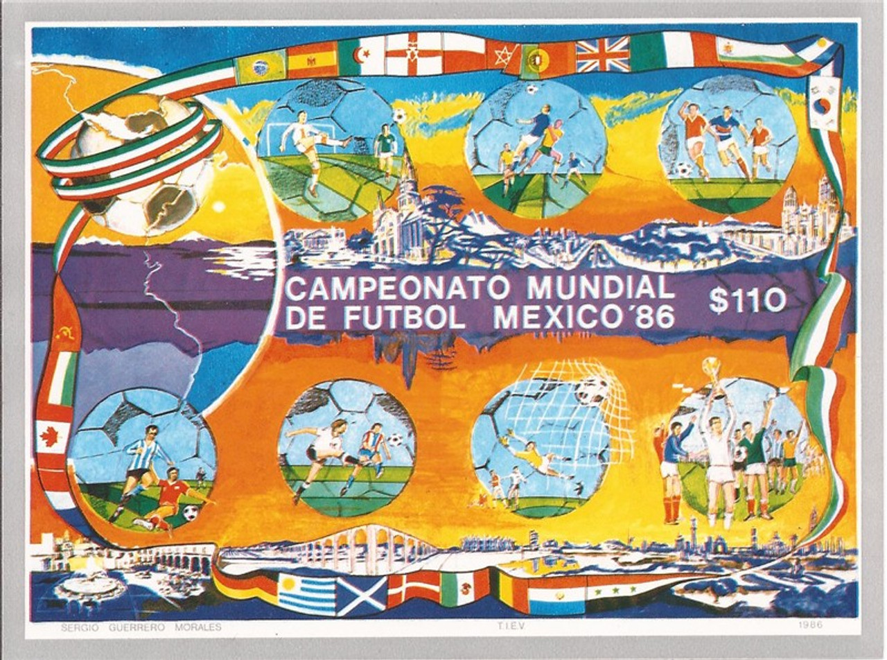 Brazil 2008 MNH 1985 World Cup Soccer Mexico 1986 Souvenir sheet