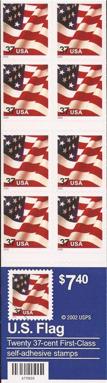 USPS FOREVER First Class Postage Stamps, U.S. Flag, Booklet of 20 Stamps