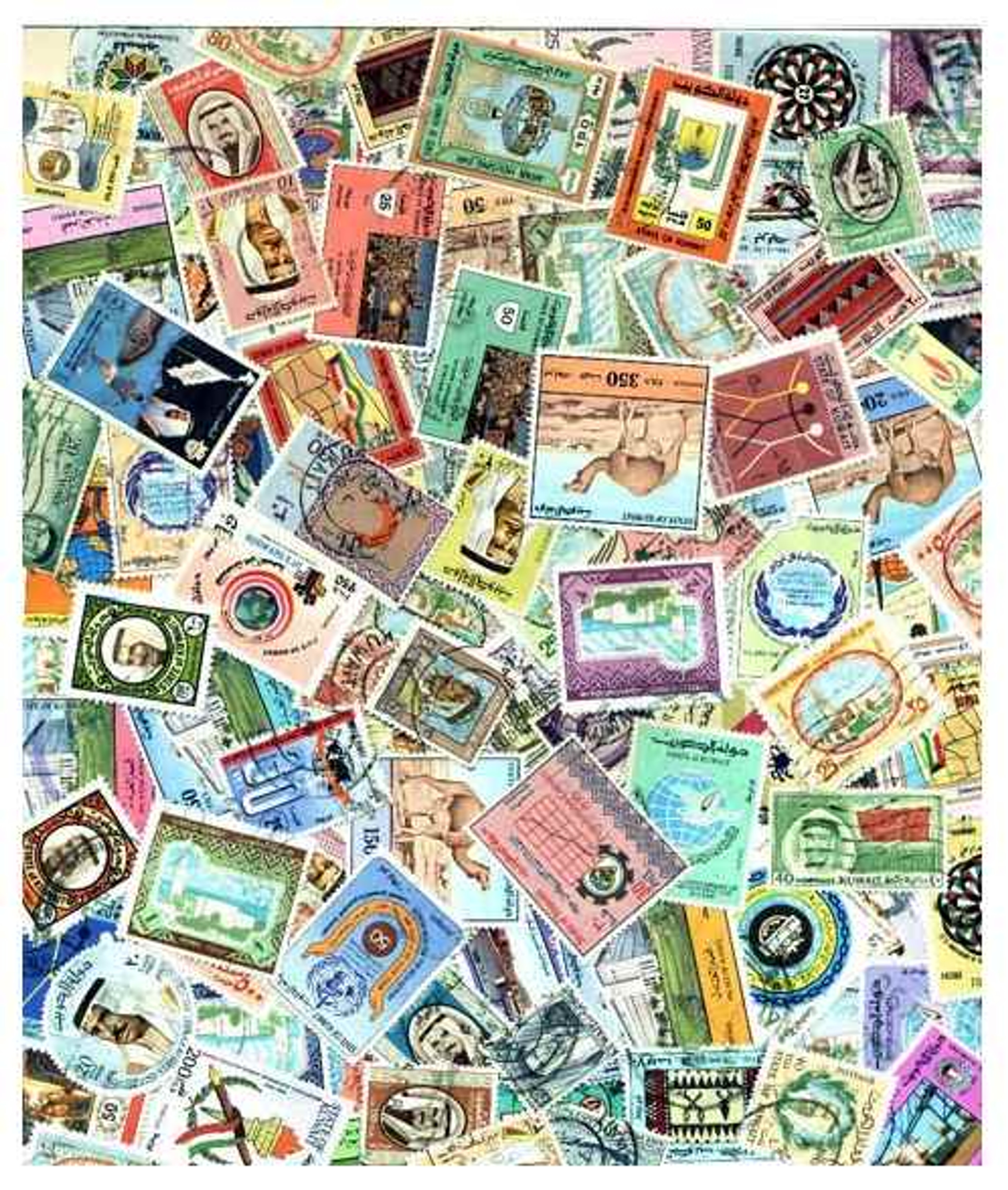 Kuwait Stamp Collection 100 Different Stamps