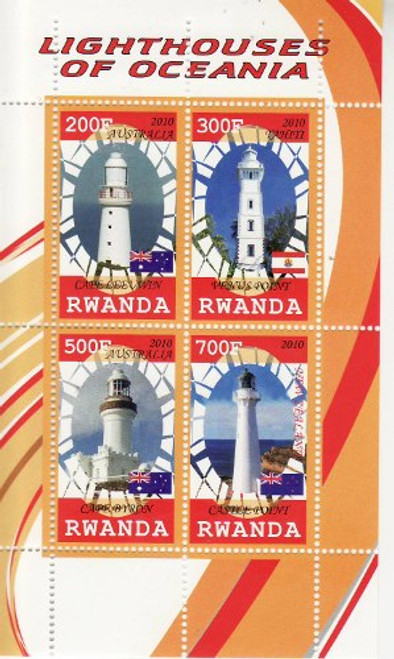 Lighthouses of Oceania - Mint Sheet of 4 MNH - SV0654