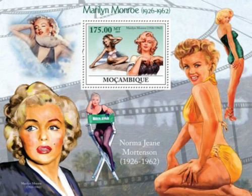 Mozambique - 2009 Marilyn Monroe - Mint Stamp Souvenir Sheet 13A-288