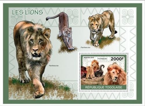 Togo - Lions - Mint Stamp S/S MNH - 20H-006