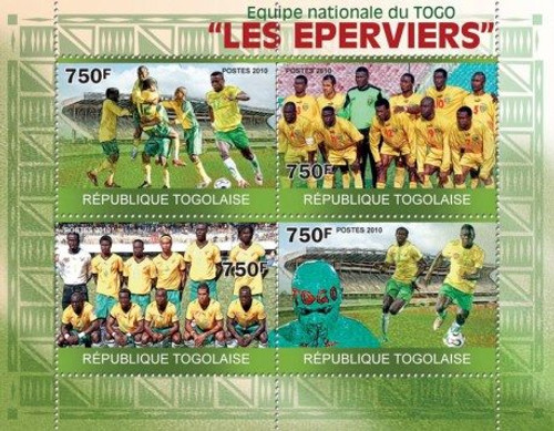 Togo - Togo Football - 4 Stamp Mint Sheet MNH - 20H-034