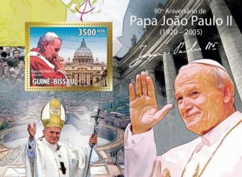 Guinea-Bissau - Pope John Paul Mint Stamp S/S GB10304b