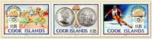 Cook Islands - Olympic Games - 3 Stamp Strip MNH - 1039