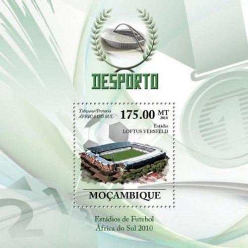 Mozambique - Football Stadiums - Mint Stamp S/S 13A-338