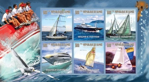 Guinea - Sailing & Yachting - 6 Stamp Sheet MNH 7B-1166