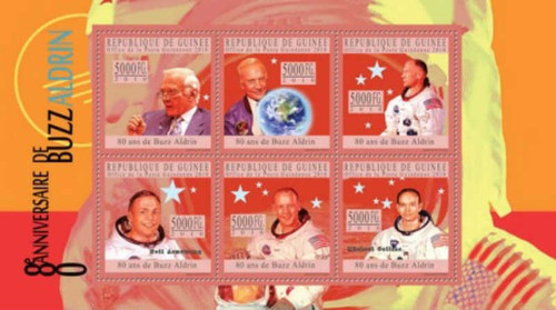 Guinea - Buzz Aldrin, Apollo 11 - 6 Stamp Mint Sheet MNH - 7B-1228