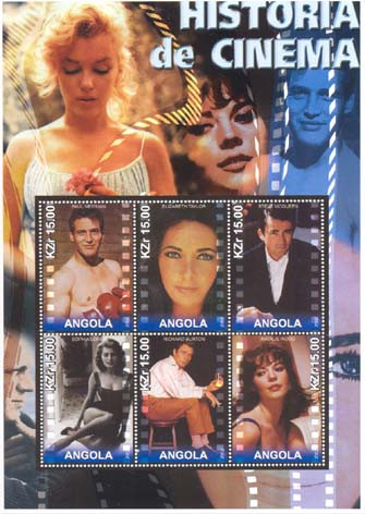 Cinema Stars Stamp Sheet M129
