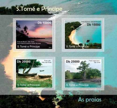 St Thomas - Beaches - 4 Stamp Mint Sheet MNH ST10607a