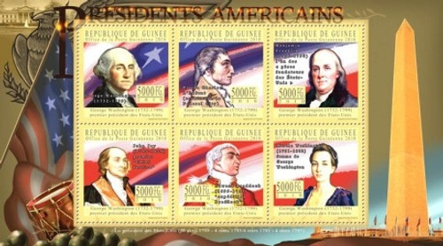 Guinea - USA Presidents - 6 Stamp Mint Sheet 7B-1262