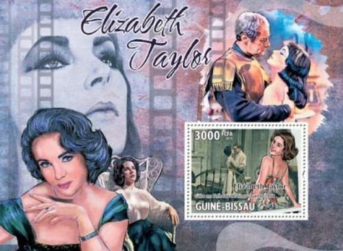 Guinea-Bissau - Elizabeth Taylor on Stamps - Mint Stamp S/S GB10517b
