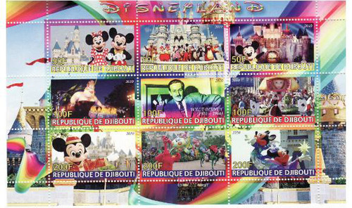 Djibouti - Disneyland - 9 Stamp Mint Sheet MNH SV0775