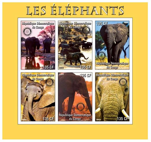 Elephants on Stamps 9329