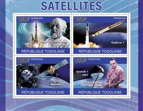 Togo - Space Satellites - 4 Stamp Mint Sheet 20H-108