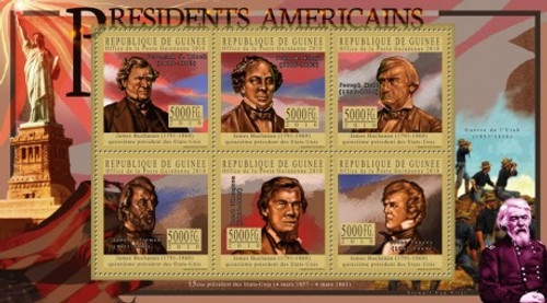 Guinea - US Presidents - 6 Stamp Mint Sheet MNH 7B-1296