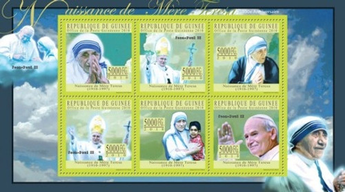 Guinea - Mother Teresa - 6 Stamp Mint Sheet 7B-1320