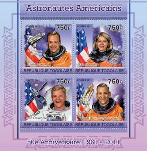 Togo - Space Astronauts - 4 Stamp Mint Sheet 20H-130