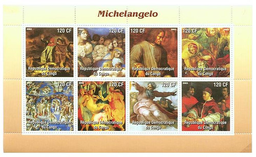 Michelangelo Paintings on Stamps 9513