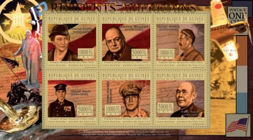 Guinea - USA Presidents - 6 Stamp Mint Sheet 7B-1372